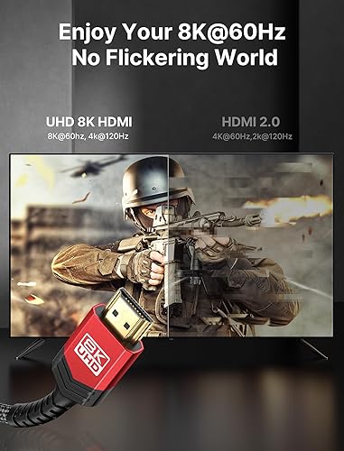 Kabel HDMI 2.1 ULTRA HIGH SPEED UHD 8K 4K 120Hz DO TV PROJEKTORA PREMIUM 3M