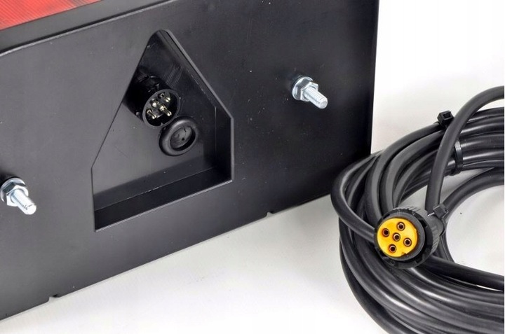 Lampy tylne do przyczepy lawety + wiązka instalacja 5m 13PIN