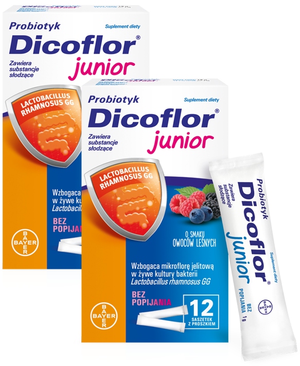 DICOFLOR JUNIOR probiotyk dla dzieci 2x12 saszetek