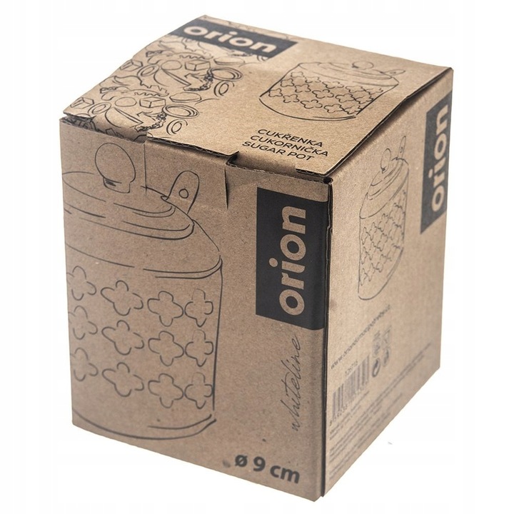 Cukiernica CUKIERNICZKA porcelanowa bambusowa pojemnik na cukier łyżeczka