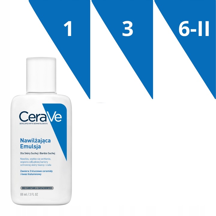 CeraVe Nawilżająca emulsja do ciała i twarzy skóra sucha 88ml TRAVEL