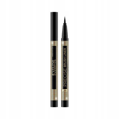 EVELINE Precise Brush Liner Eyeliner z pędzelkiem Deep Black