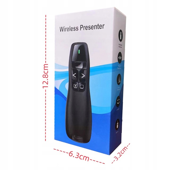 WSKAŹNIK PREZENTER LASEROWY PILOT BEZPRZEWODOWY DO PREZENTACJI LASER USB