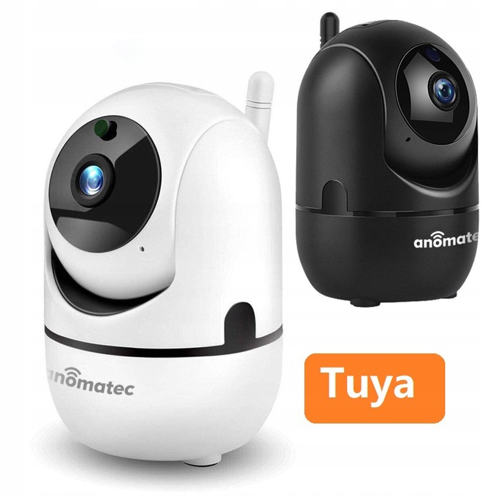 CZARNA KAMERA BEZPRZEWODOWA WIFI 4MPX WEWNETRZNA NIANIA IP APLIKACJA TUYA