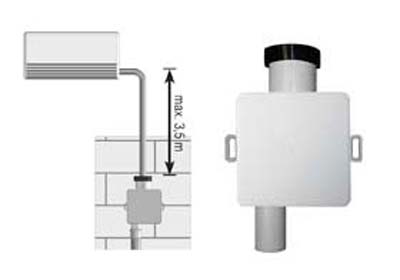 Syfon antyzapachowy podtynkowy 32 kulka - klimatyzacja skropliny HL138