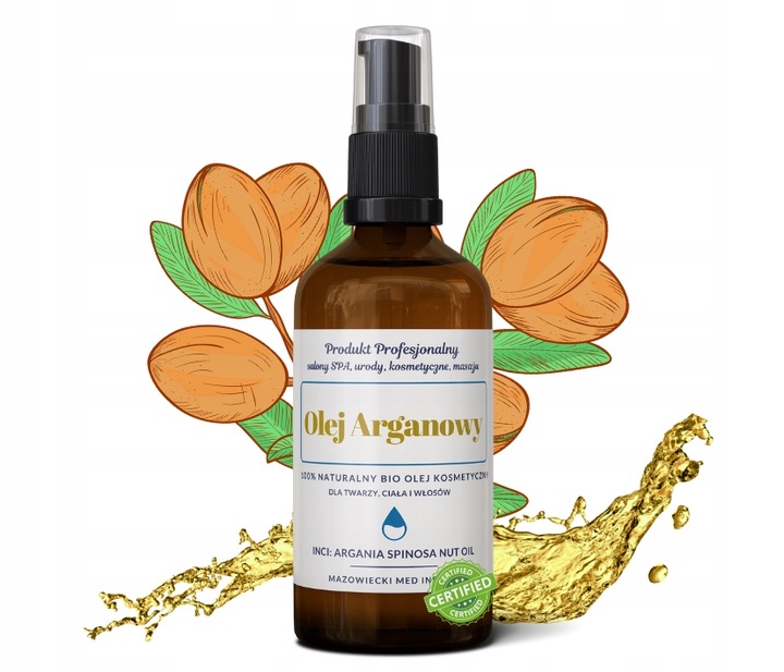 Olej olejek ARGANOWY 100 ml naturalny do twarzy