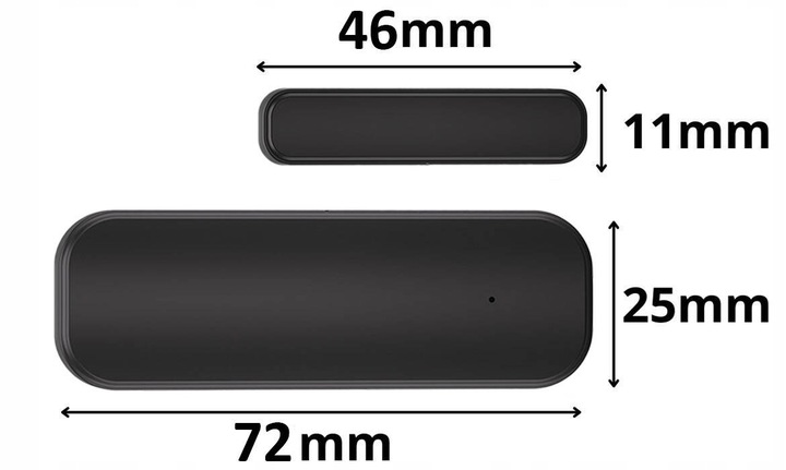 Czujnik otwarcia drzwi i okna WIFI TUYA SMART CZARNY kontaktron na
