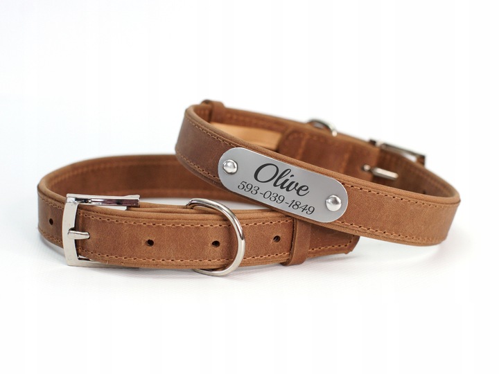 Obroża dla psa z identyfikatorem Tobacco rozmiar S