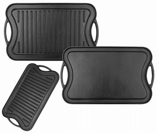 Płyta ŻELIWNA Grillowa na OGNISKO Grilla Patelnia Grill Dwustronna