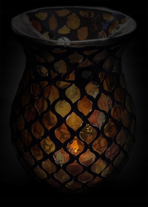 KOMINEK ZAPACHOWY DO WOSKÓW MOZAIKOWY SZKLANY AMBER