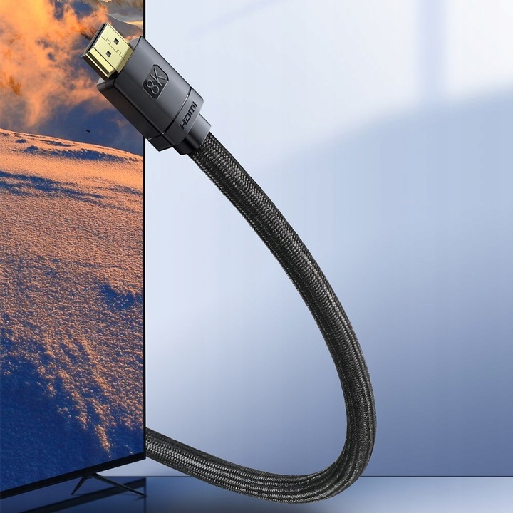 BASEUS KABEL HDMI 2.1 8K 48Gbps 120Hz KABEL DO TELEWIZORA KONSOLI 3m