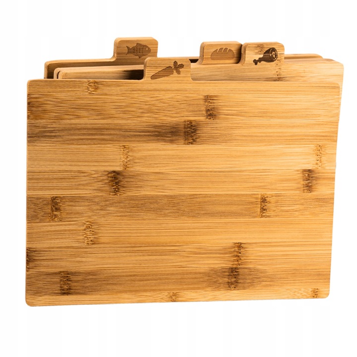 DESKA DO KROJENIA DESKI NA STOJAKU DO KROJENIA DREWNIANY ZESTAW DESEK