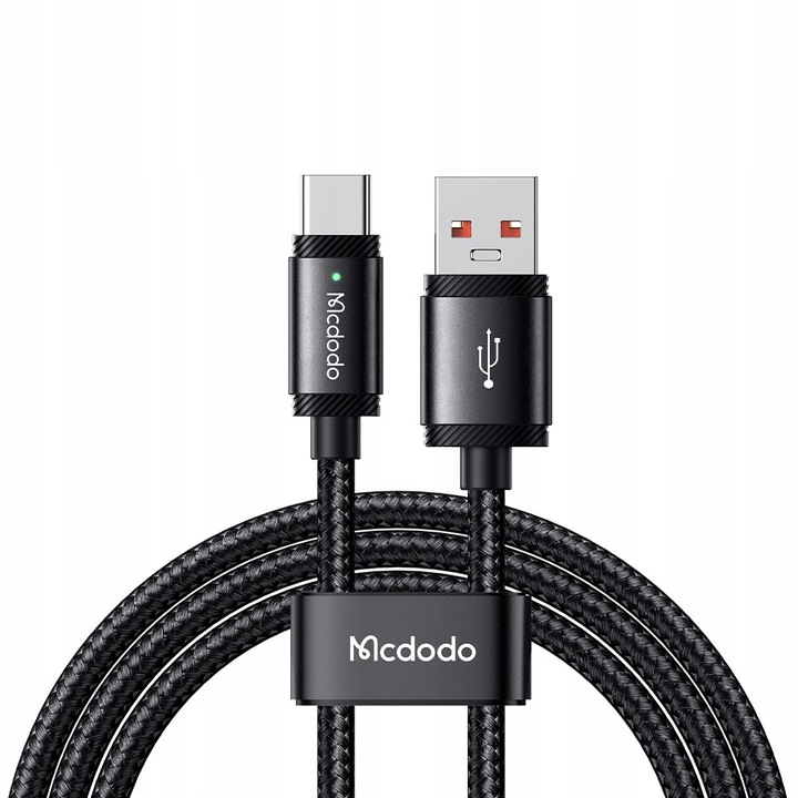 MCDODO KABEL USB-C SZYBKIE ŁADOWANIE DO SAMSUNG XIAOMI TYP C 6A 120W 2M LED