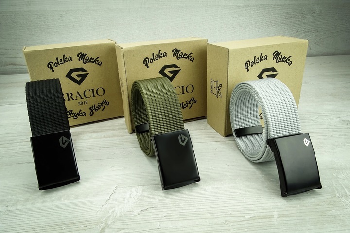 zestaw MESKI PASKÓW PARCIANYCH Gracio 3KOLORY