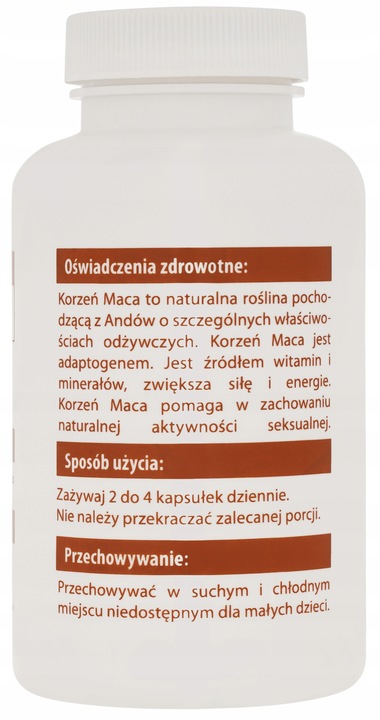 Libido - BIO KORZEŃ MACA 240 kapsułek po 750mg