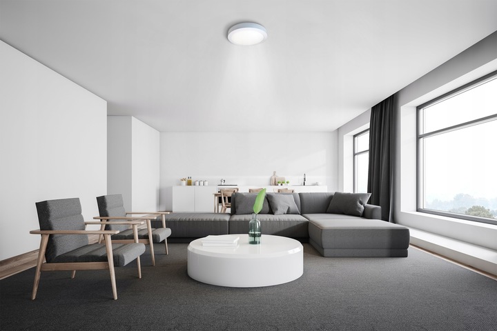 PLAFON NATYNKOWY LAMPA SUFITOWA LED 24W OKRĄGŁA PANEL ŚCIENNY ŚWIETLNY