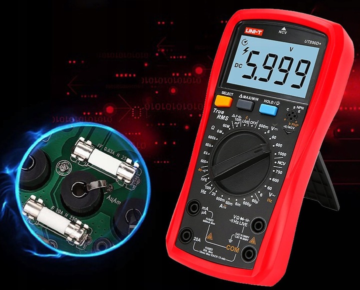 MIERNIK multimetr TrueRMS 20 NCV hFe UNI-T UT890D+