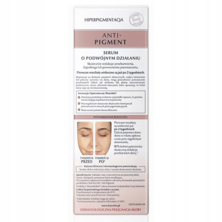 Eucerin Anti-Pigment Serum o podwójnym działaniu z Thiamidolem 30 ml