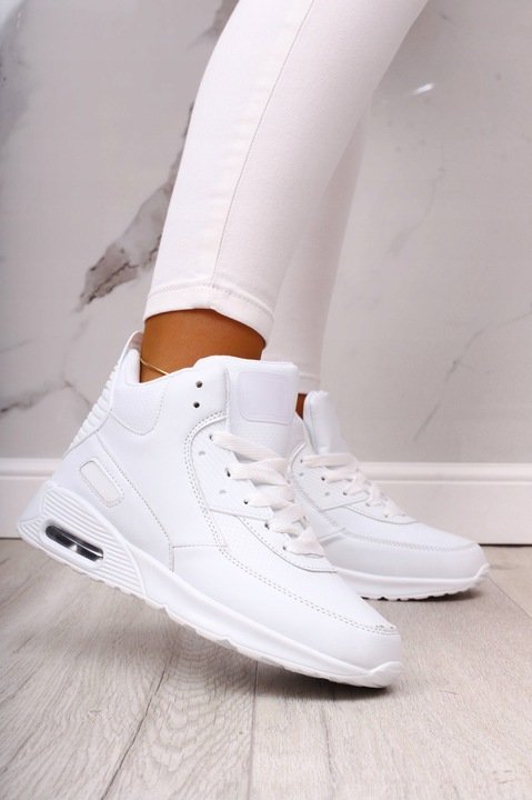 BUTY DAMSKIE OBUWIE SPORTOWE LEKKIE WYGODNE BIAŁE
