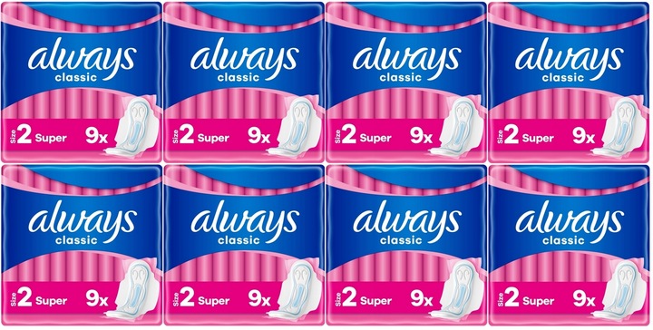 Podpaski higieniczne Always Classic ze skrzydełkami 9 szt.