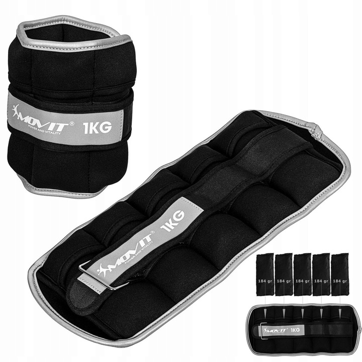 REGULOWANE OBCIĄŻNIKI NEOPRENOWE 2x 1 KG RĘCE NOGI