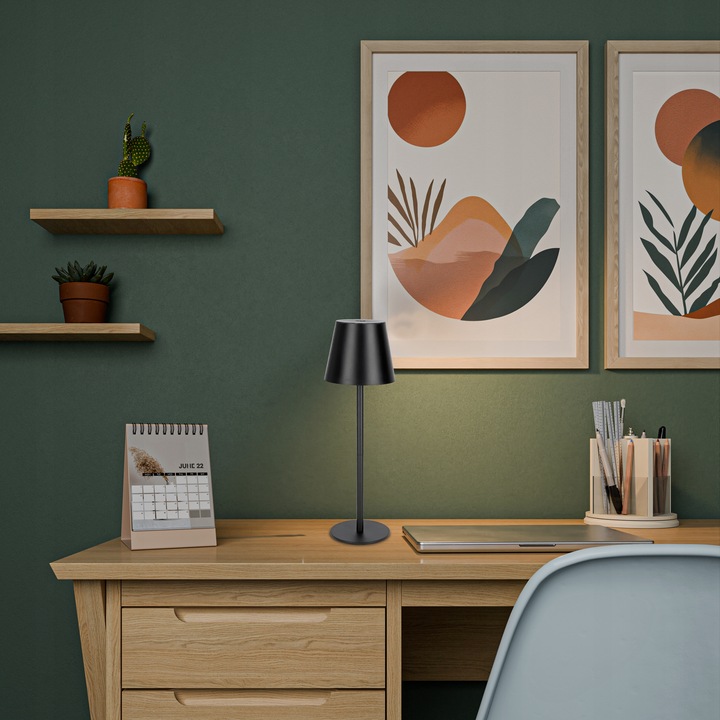 Lampka Na Biurko Biurkowa LED Dotyk Akumulatorowa Ściemniacz 3 Barwy