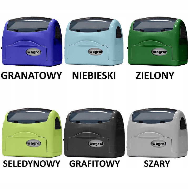 Wagraf A4 PIECZĄTKA do 8 wersów - 12 kolorów obudowy