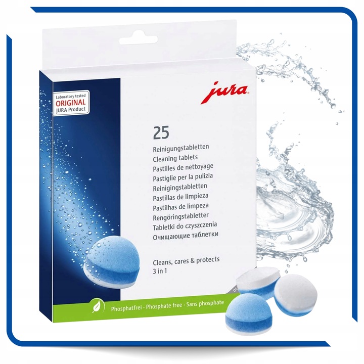 3-Fazowe Tabletki Czyszczące do Ekspresu Jura 25045 Trójfazowe 25