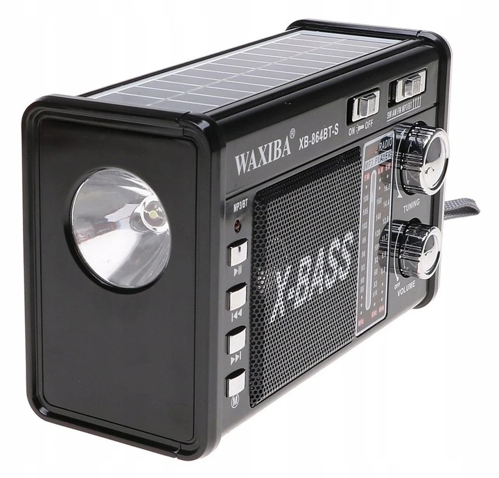 RADIO PRZENOŚNE FM KUCHENNE SOLARNE BUDOWLANE LATARKA BLUETOOTH +