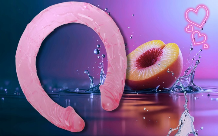 DILDO DLA KOBIET PODWÓJNE DLA PAR ŻELOWE DOUBLE DONG 44 cm DŁUGIE DILDO