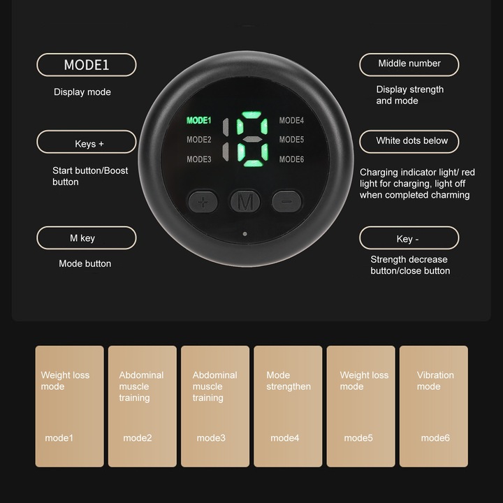 PAS MASAŻER WIBRUJĄCY ODCHUDZAJĄCY MIĘŚNI EMS