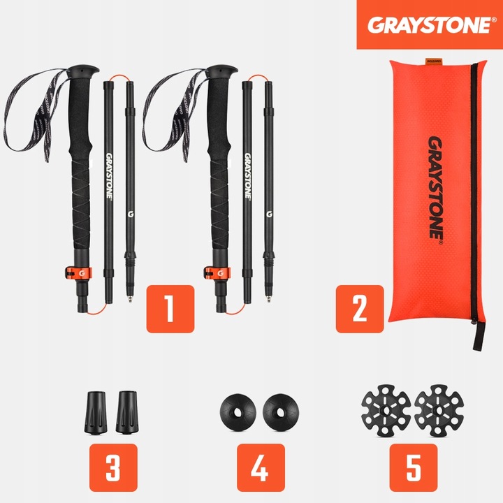 KIJE TREKKINGOWE SKŁADANE KIJKI W GÓRY DO CHODZENIA PO GÓRACH REGULOWANE