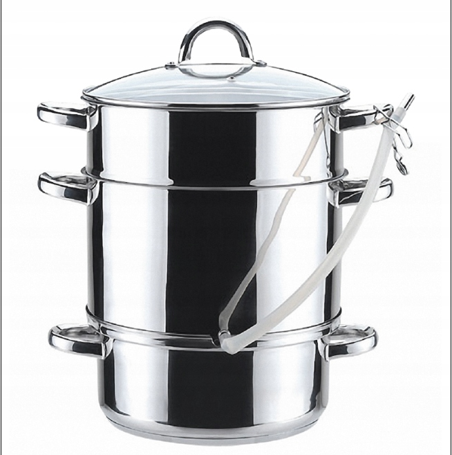 SOKOWNIK 8L GARNEK NA INDUKCJE / GAZ PAROWY ZE STALI NIERDZEWNEJ DO