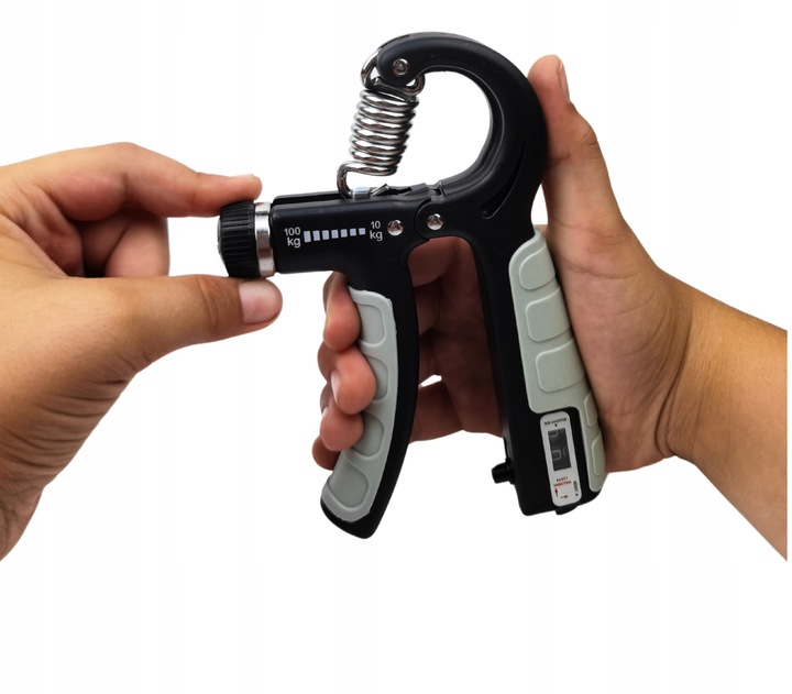 2x Ściskacz gripper z licznikiem regulowany 10-100kg do ćwiczeń nadgarstka