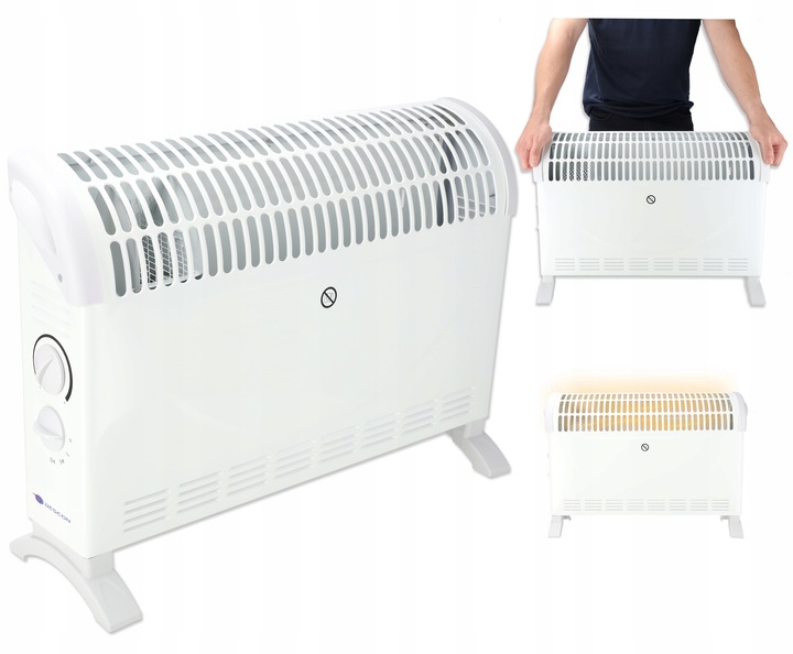 Grzejnik elektryczny Konwektorowy 2000W Energooszczędny Nawiew Termostat