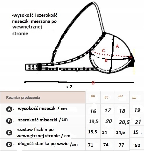 80-95 / biustonosz z push- up koronkowy 85C usztywniany kolory 8076