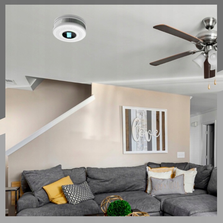 Czujnik czadu i dymu detektor tlenku węgla CO GAZU BEZPRZEWODOWY LCD