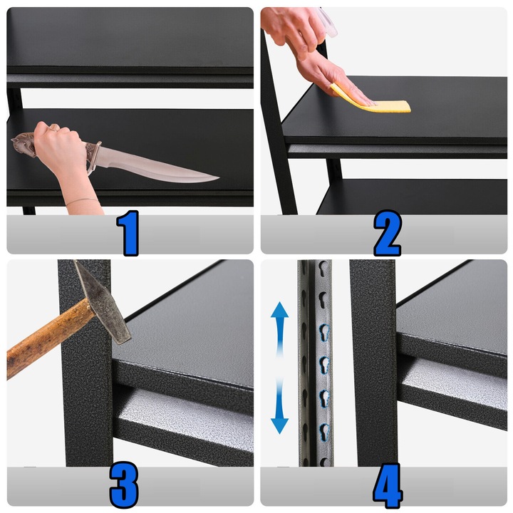 REGAŁ METALOWY MAGAZYNOWY 200x300x40 5 półek do garażu piwnicy biura