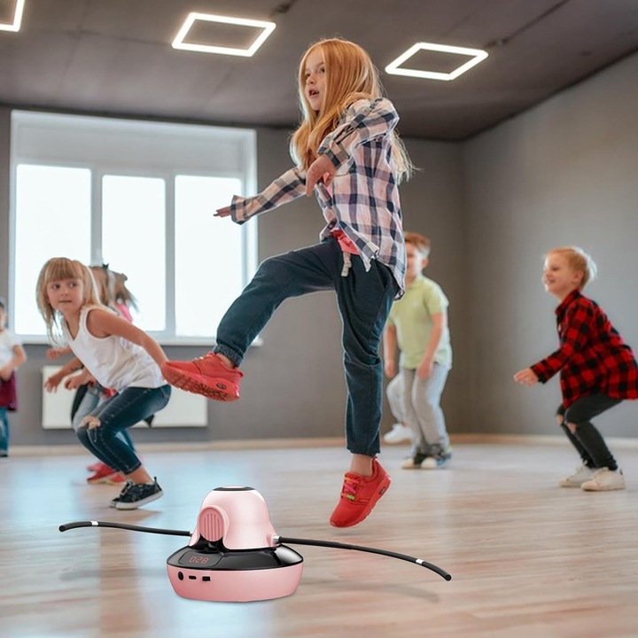 SKAKANKA INTELIGENTNA AUTOMATYCZNA DLA DZIECKO Z LED LICZNIK + PILOT RÓŻOWY