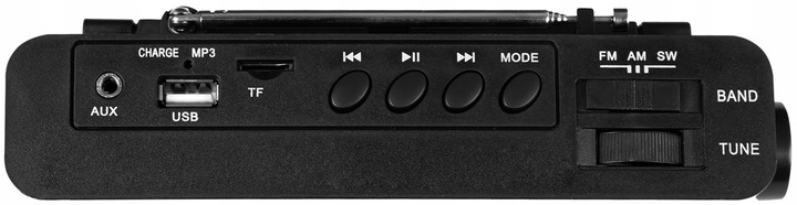 RADIO PRZENOŚNE AM/FM KUCHENNE BUDOWLANE BLUETOOTH AKUMULATOR USB AUX