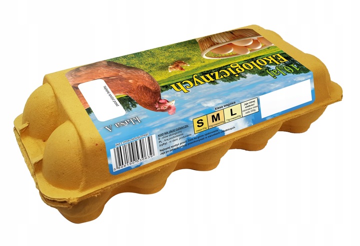 Białe Opakowanie na 10 Jaj IMA- 50szt