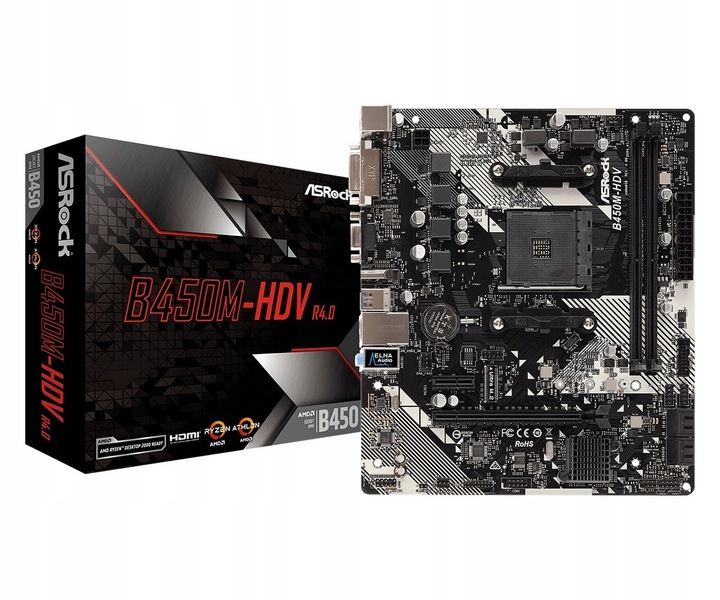 Płyta główna ASRock B450M Micro ATX Socket AM4 pod AMD Ryzen USB3 M.2 NVMe