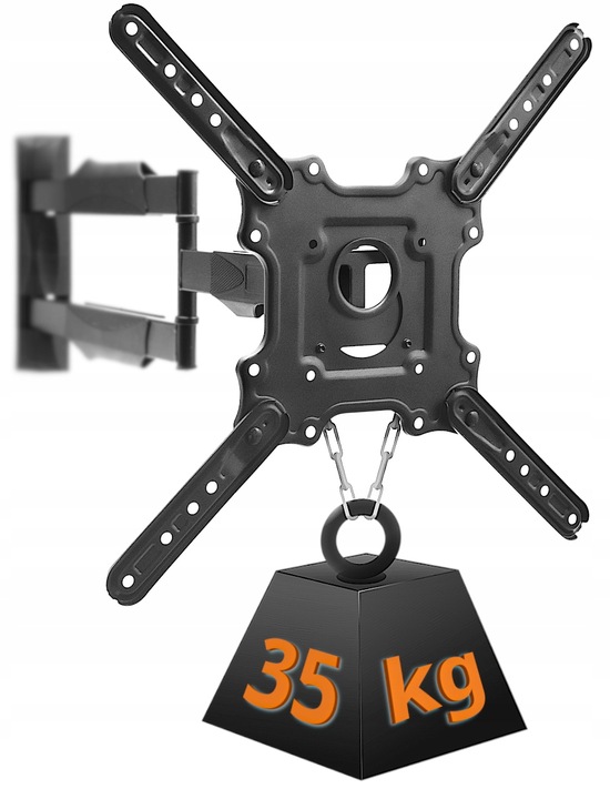 UCHWYT DO TELEWIZORA 26-55 CALI obrotowy 72cm DŁUGIE RAMIĘ wieszak TV hak