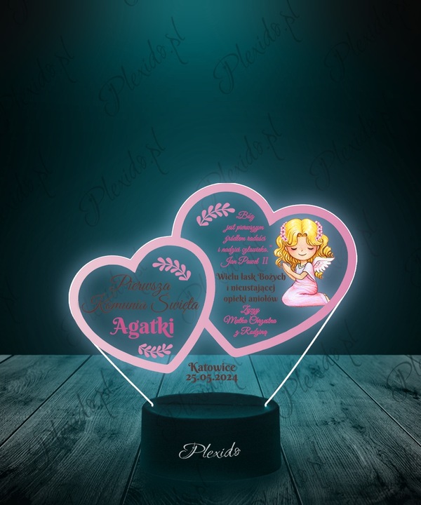Pamiątka Pierwszej Komunii Świętej Lampka Nocna Dla Dziewczynki