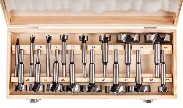 SĘKOWNIKI FREZY WIERTŁA DO DREWNA 6-54 mm 16 el