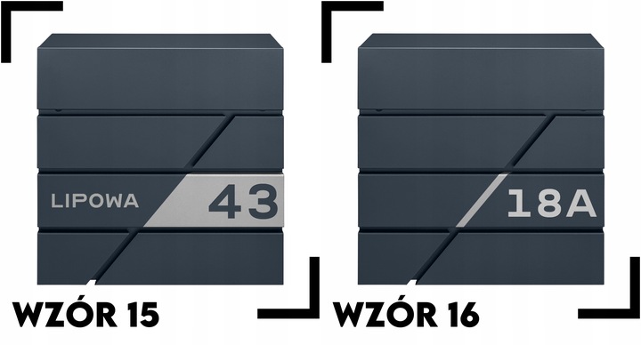 SKRZYNKA POCZTOWA NA LISTY POCZTĘ ANTRACYT NOWOCZESNA +WZÓR NAPIS Z ADRESEM