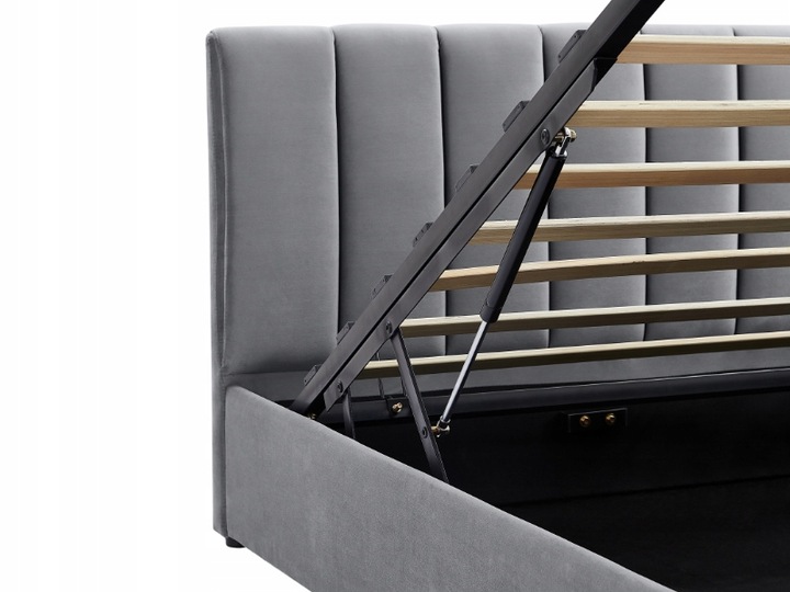 Łóżko 120x200 tapicerowane z zagłówkiem i stelażem MONTREAL VELVET