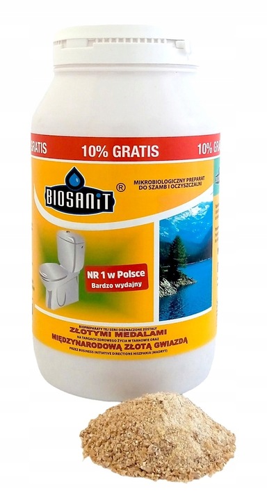 Biosanit,Bakterie do oczyszczalni,szamba 1kg+100g