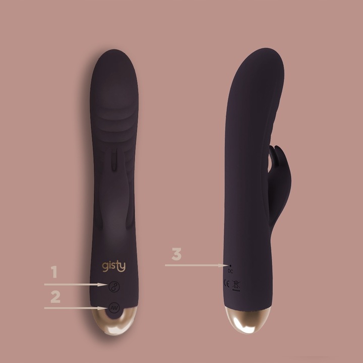 Wibrator damski GISTY z króliczkiem masażer łechtaczki punktu G dla kobiet