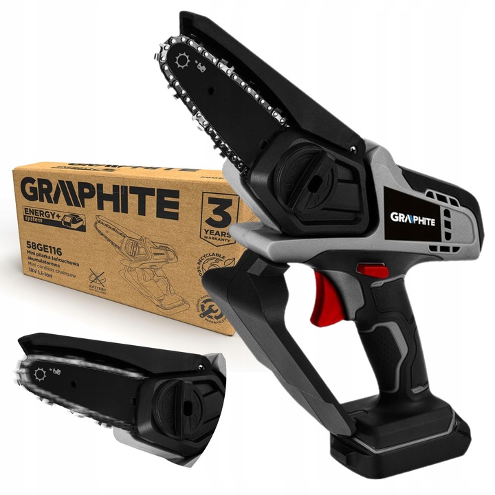 GRAPHITE MINI PIŁA PILARKA ŁAŃCUCHOWA AKUMULATOROWA 18V LI-LON 58GE116